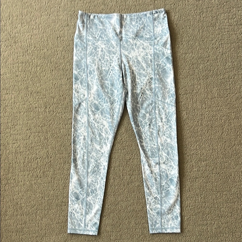 Blue and White Patterned Leggings